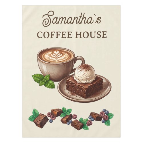 Custom Vintage Bakery Merch Brownie Art Tablecloth