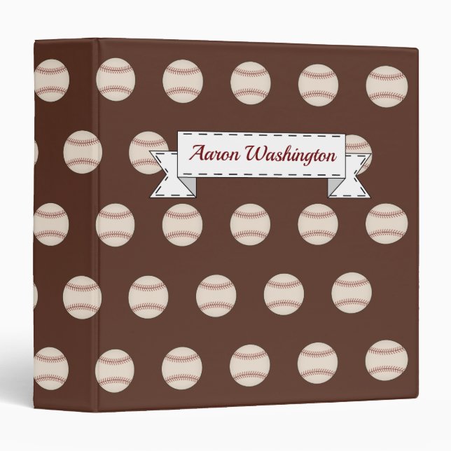 Custom Vintage Baseball Card Organizer Binder Gift (Front/Spine)