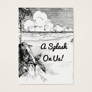 Custom Vintage Beach Theme Event Free Drink Ticket