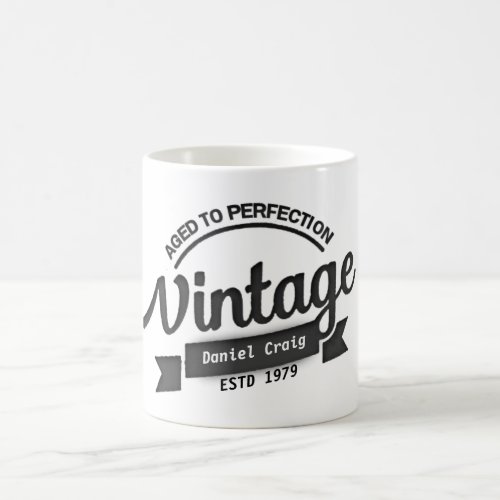custom vintage birthday aged to perfection coffee coffee mug