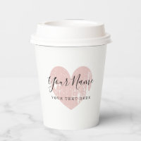 Miss To Mrs Groovy Flower Paper Cup, 8oz Paper Cup