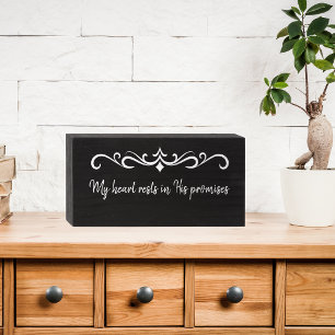 Custom Vintage Border Faith Quote Wood Box Sign