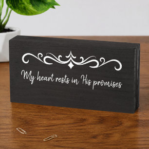 Custom Vintage Border Faith Quote Wooden Box Sign
