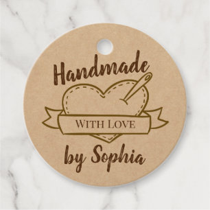 CUSTOM VIntage Cardboard Handmade Favor Tags