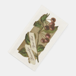Custom Vintage Cherries Retro Fruit Old School Paper Guest Towels