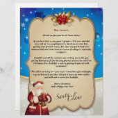 Custom vintage Christmas blue letter from Santa… (Front/Back)