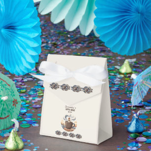 Custom Vintage Coastal Cafe Merch Favor Boxes