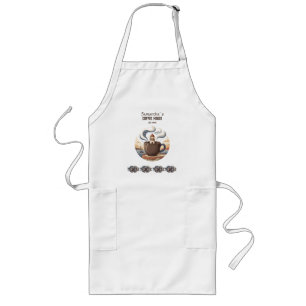 Custom Vintage Coastal Cafe Merch Long Apron