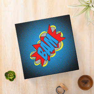 Custom Vintage Comic Book Pop Art Style BAM! 3 Ring Binder