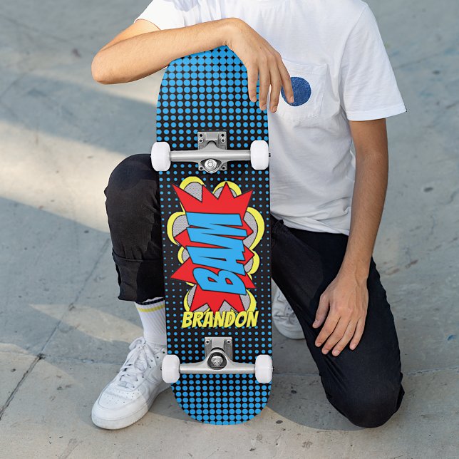 Custom Vintage Comic Book Pop Art Style BAM! Skateboard (Creator Uploaded)
