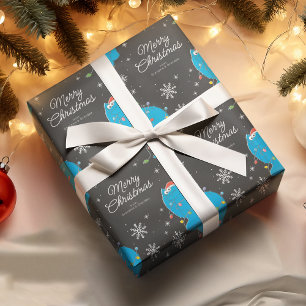 Custom Vintage Cookie Monster Christmas Wrapping Paper