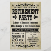 Custom Vintage Country Retirement Party Invitation (Front)