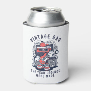Custom Vintage Dad Legend Year Retro Cassette Can Cooler
