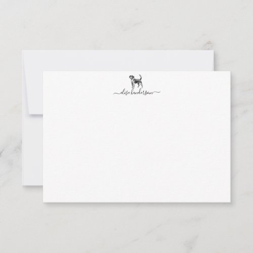 Custom Vintage Dog Beagle hound Note Card