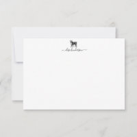 Custom Vintage Dog Boston Terrier Note Card