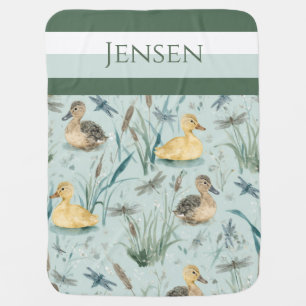 Custom Vintage Duck Baby Blanket