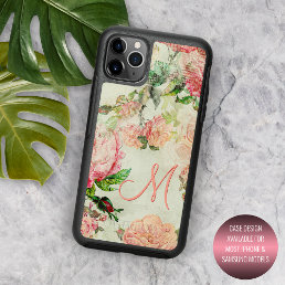 Custom Vintage Dusty Pink Floral Roses Pattern iPhone 16 Pro Max Case