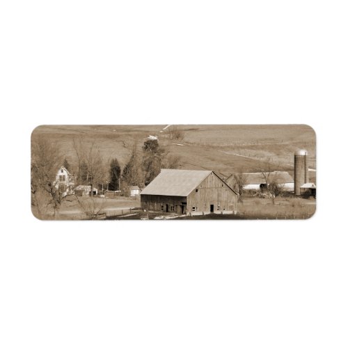 Custom Vintage Farm Return Address Label