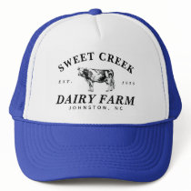 Custom Vintage Farmhouse Style Dairy Farm Trucker Hat
