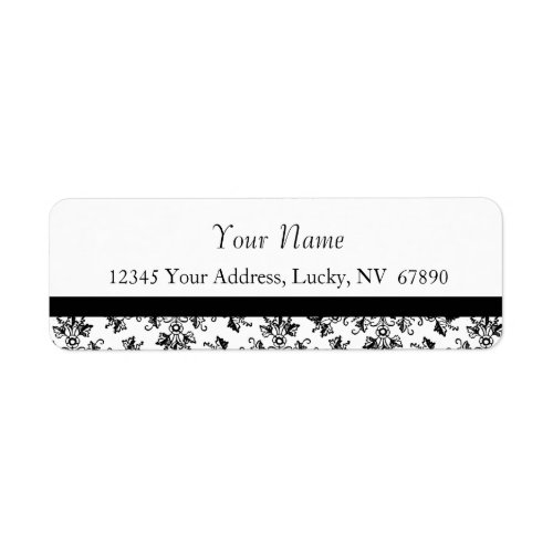 Custom Vintage Floral Damask Return Address Labels