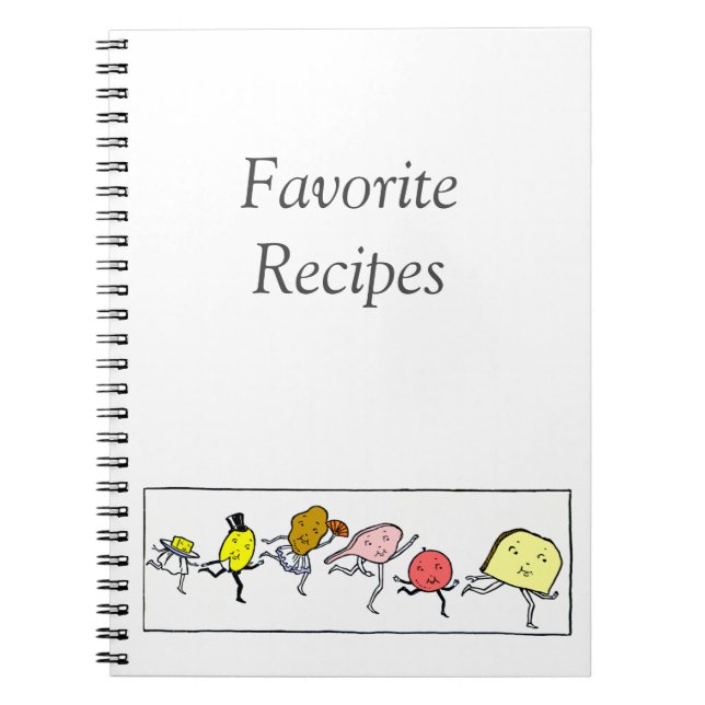 Custom Vintage Foods Recipe Notebook (Front)