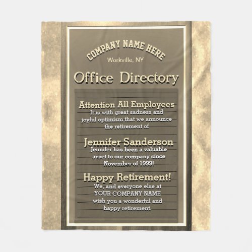 Custom Vintage Gold Retirement Sign