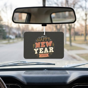Custom Vintage Happy New Year Eve Design Unique Air Freshener
