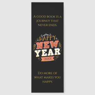 Custom Vintage Happy New Year Eve Design Unique Bookmarks
