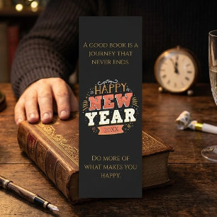 Custom Vintage Happy New Year Eve Design Unique Bookmarks