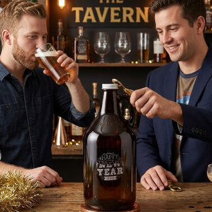 Custom Vintage Happy New Year Eve Design Unique Growler