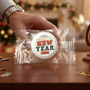 Custom Vintage Happy New Year Eve Design Unique Life Saver® Mints