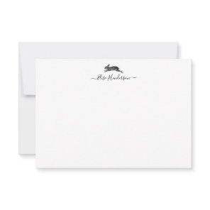Custom Vintage Hare Rabbit Note Card