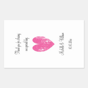 Custom vintage heart wedding wine bottle stickers