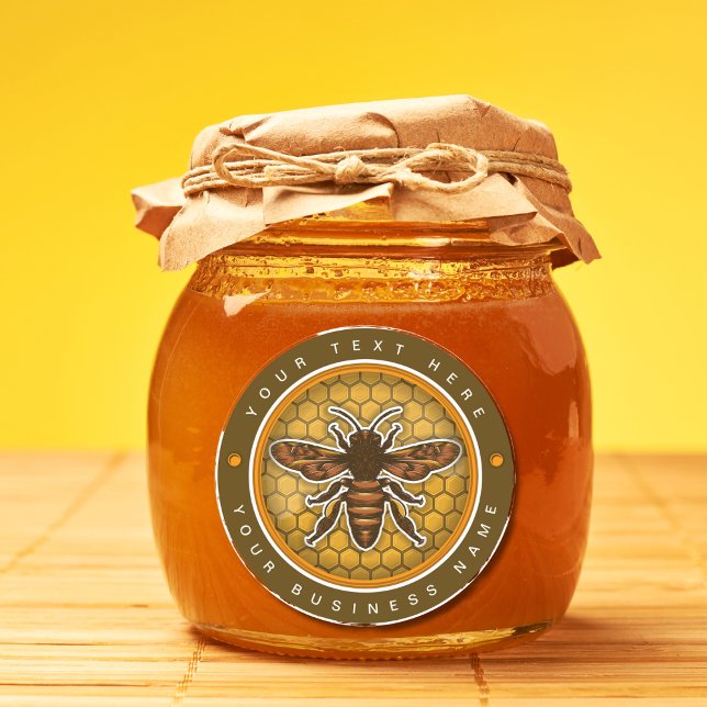 Custom vintage Honey Jar Bee Label (Creator Uploaded)