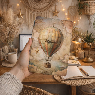 Custom Vintage Hot Air Balloon   Antique Travel  iPad Mini Cover