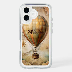 Custom Vintage Hot Air Balloon   Antique Travel  iPhone 16 Case