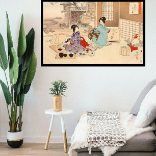 Custom Vintage Japanese Tea Ceremony Art 1  Poster