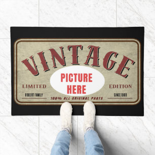CUSTOM VINTAGE LIMITED EDITION PERSONALIZE PHOTO DOORMAT