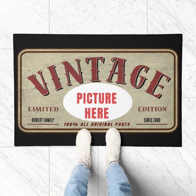 CUSTOM VINTAGE LIMITED EDITION PERSONALIZE PHOTO DOORMAT (Indoor)