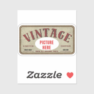 CUSTOM VINTAGE LIMITED EDITION PERSONALIZE PHOTO STICKER