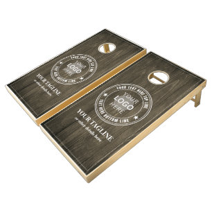 Custom Vintage Logo Badge Cornhole Set