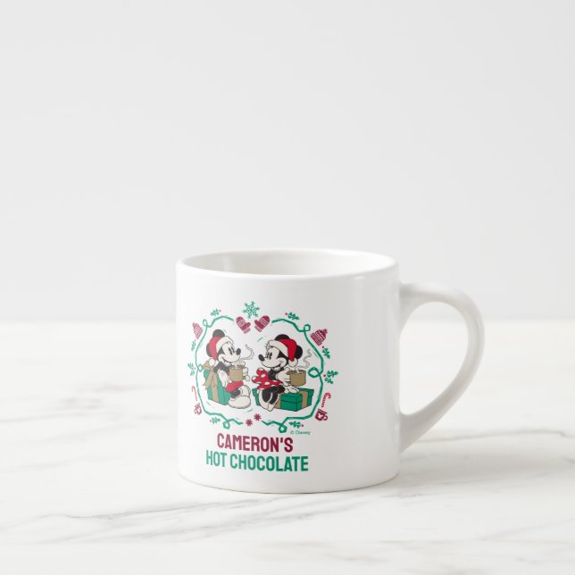 Custom Vintage Mickey & Minnie | Hot Chocolate Espresso Cup (Right)