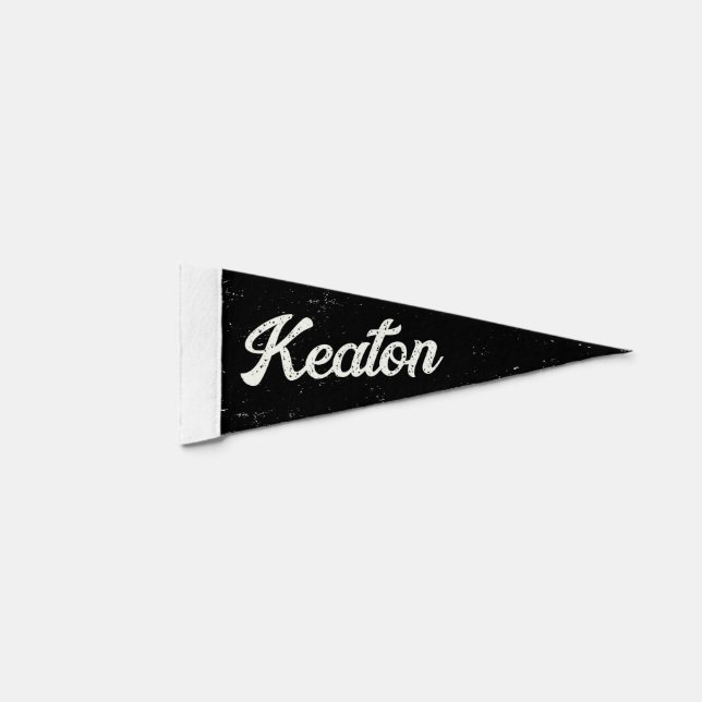 Custom Vintage Name Pennant Flag (Front)