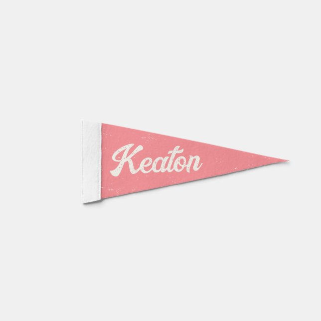 Custom Vintage Name Pennant Flag (Front)
