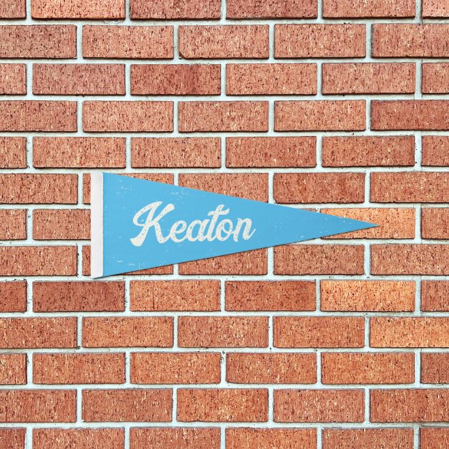 Custom Vintage Name Pennant Flag (Front)