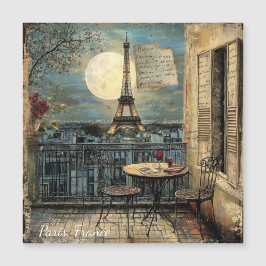 Custom Vintage Paris Eiffel Tower Romantic Art (Front)
