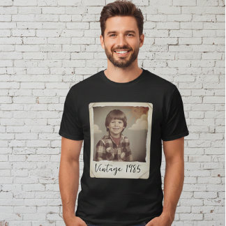 Custom Vintage Photo And Year Shirt, Custom Shirt