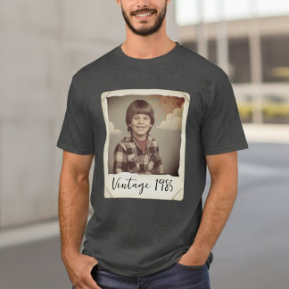 Custom Vintage Photo And Year Shirt, Custom Shirt