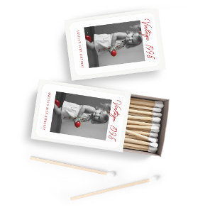Custom Vintage Photo Birthday  Matchboxes