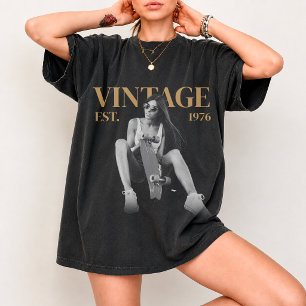 Custom Vintage Photo Birthday Shirt, Retro Year T-Shirt